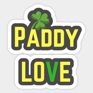 We love this 'Paddy Love' design! Perfect for St Patricks Day! Sticker